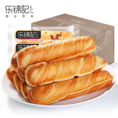 {多买多送}{工厂直销}乐锦记撕棒手撕面包早餐零食蛋糕300g多规格