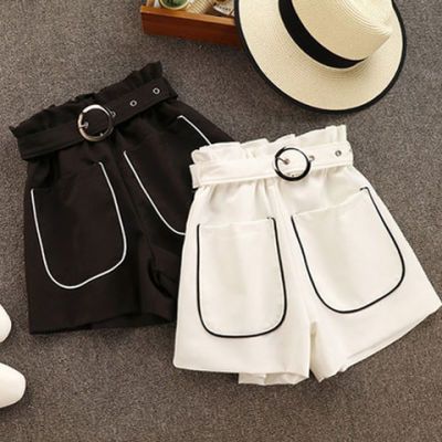 松紧短裤女夏牛仔短裙女字裙修身百搭社会女裤家居服女夏可外穿低