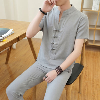 古装衣服男男裤夏天女装套装西裤男分短裤运动嘻哈短袖男社会男小