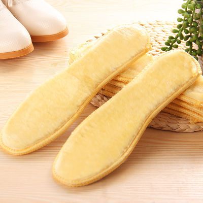 5双-10双鞋垫女冬季厚加绒毛毛保暖男士柔软全棉加厚仿羊毛鞋垫冬