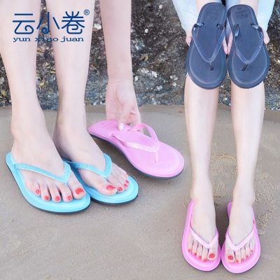 格力特+EVC 时尚人字拖女夏季简约平底凉拖鞋女士防滑沙滩鞋夹脚