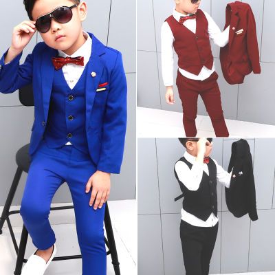 男童礼服套装2018新款秋冬花童婚礼服钢琴主持套装儿童小西服西装
