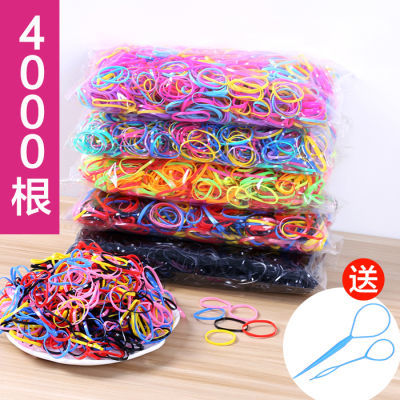 高彈力兒童不傷發一次性橡皮筋發繩飾品女黑扎頭發圈頭繩頭飾發飾