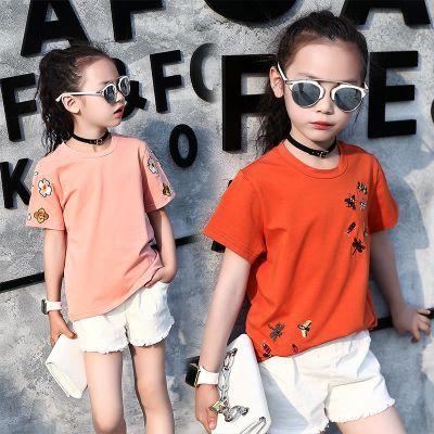儿童夏装4-12岁短袖t恤夏季8女童小学生9中童7纯棉10上衣小孩丅血