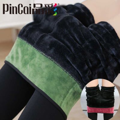 【品彩】800g护腰加绒特厚打底裤女外穿秋冬保暖大码不起球棉裤