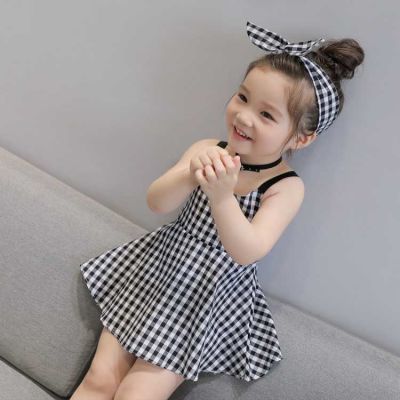 夏季女童连衣裙夏装儿童背心裙01-2-3-4岁女宝宝无袖棉麻婴儿裙子
