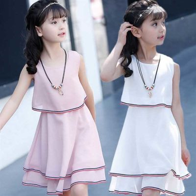 女童连衣裙雪纺2018新款韩版夏季公主裙中大童儿童装时尚洋气裙子