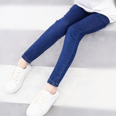 牛仔裤儿童加绒牛仔裤男哈伦岁男童装工装裤女童秋装新款衣服岁男