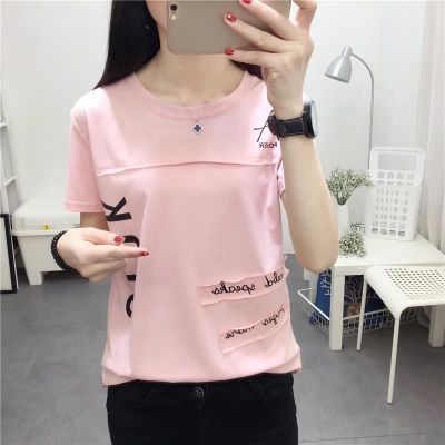 2018新款夏装短袖t恤女学生宽松韩版ulzzang百搭韩范半袖上衣服潮