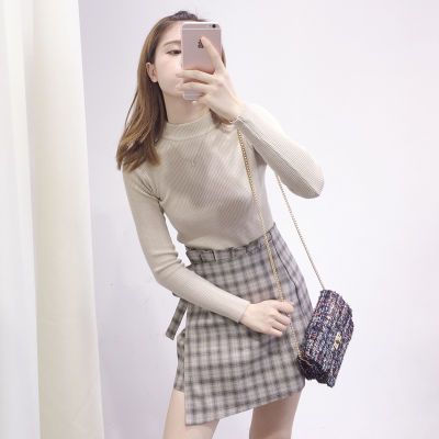 套裙件套秋冬冬季外套女学生韩版中长款女士秋装新款修身连衣裙夏