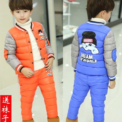 棉衣+棉褲 兒童羽絨棉服套裝內膽外套男女童中小童保暖兩件套棉襖