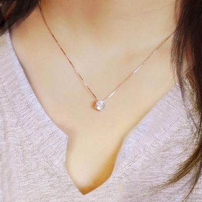 ÈÕº«¹ú¼òÔ¼ÌðÃÀÅ®ÓÑÉúÈÕÀñÎïÅäÊÎÆ·s925´¿ÒøË®¾§ï¯Ê¯¶Ì¿îËø¹ÇÏîÁ´