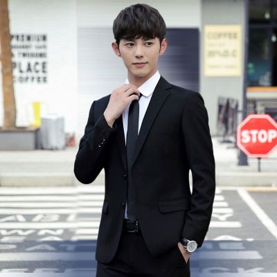 花花公子西服套装男三件套修身商务正装职业休闲西装结婚礼服