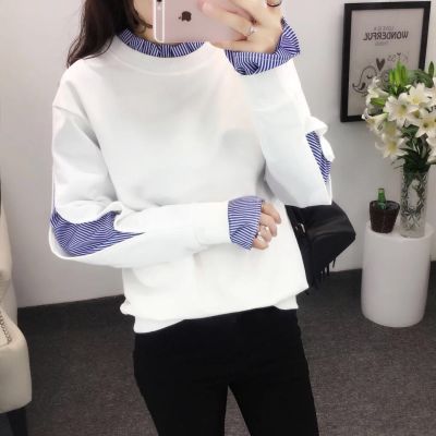 袜底女学生韩版蝙蝠衫外套秋季打底衫女长袖版宽松运动装松社会原