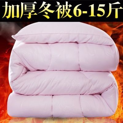 被子冬丝棉被加厚保暖羽丝绒全棉宿舍单双人21415斤棉被