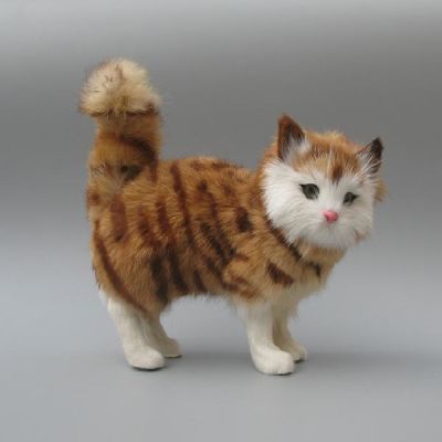 仿真猫咪假猫花猫桌面橱窗陈列品送女友生日礼物动物模型家居摆件