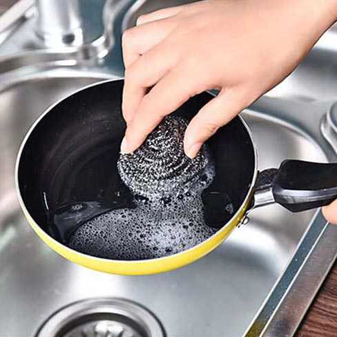 不锈钢不掉渣钢丝球刷锅洗锅刷碗洗碗手柄刷子清洁球厨房神器批发
