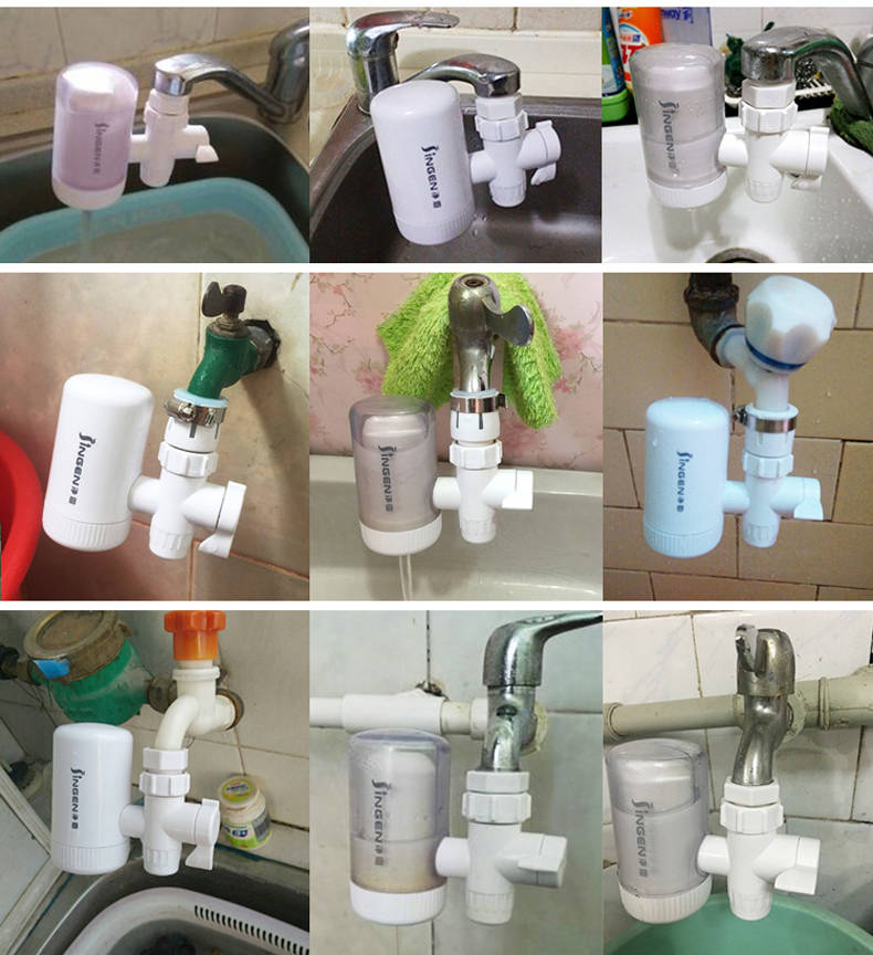 JN-15水龙头净水器自来水过滤器 家用厨房陶瓷硅藻净化滤水器