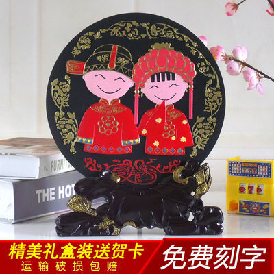 送朋友结婚礼物实用活性炭雕婚庆礼品闺蜜创意新婚房摆件订婚礼物