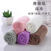 加厚珊瑚绒抹布吸水不掉毛厨房不沾油百洁布洗碗巾清洁巾擦手毛巾