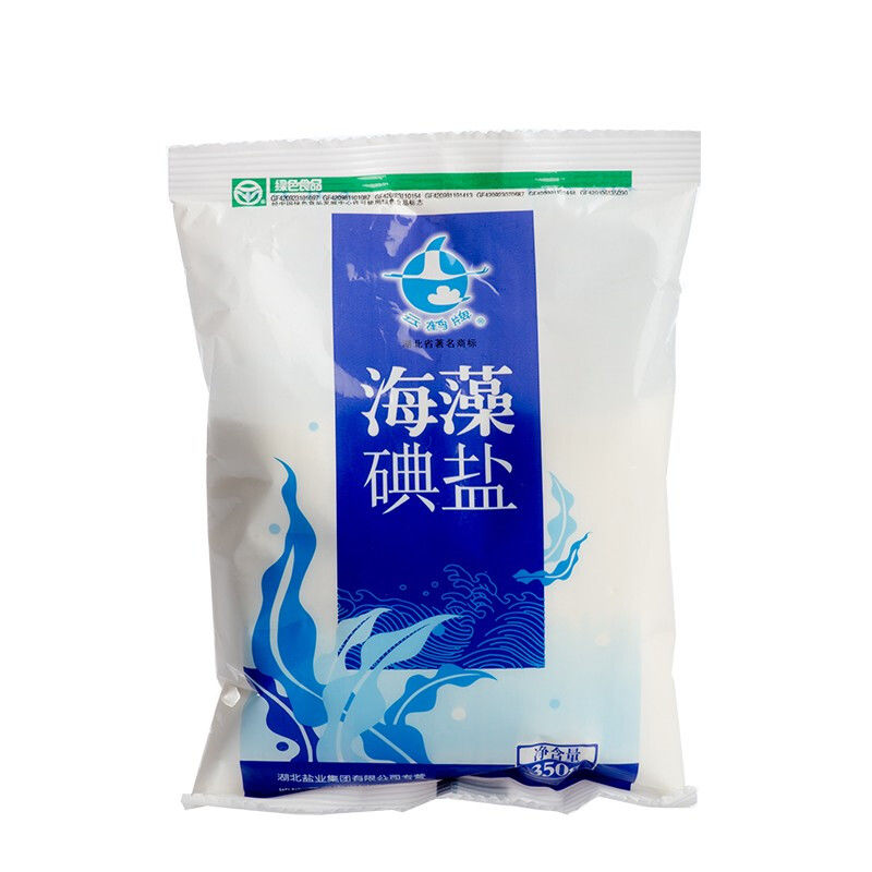 云鹤牌 食用盐 海藻精制加碘盐 烹调炒菜盐350g*8袋 调味品调料