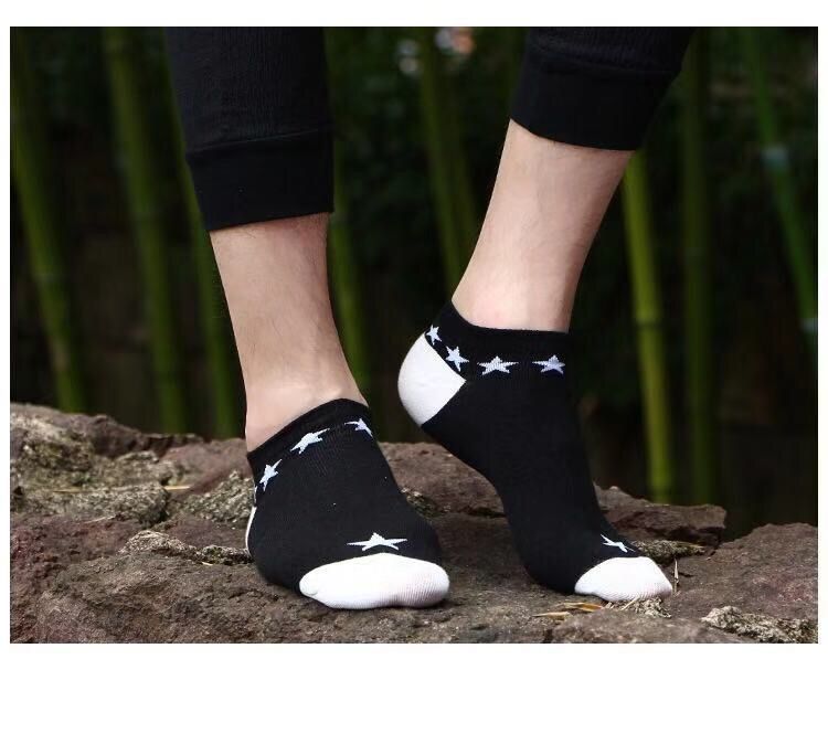 【5双装】春夏男女通用情侣短袜子男士袜子船袜女袜子防臭袜子