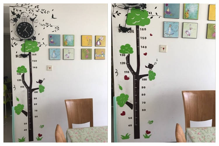 儿童量身高墙贴 身高贴3d立体墙贴画宝宝测身高贴纸客厅卧室装饰