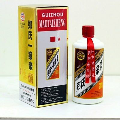 卧龙池酒类官方旗舰店【郑氏一家亲】贵州茅台镇纯粮食白酒酱香送礼