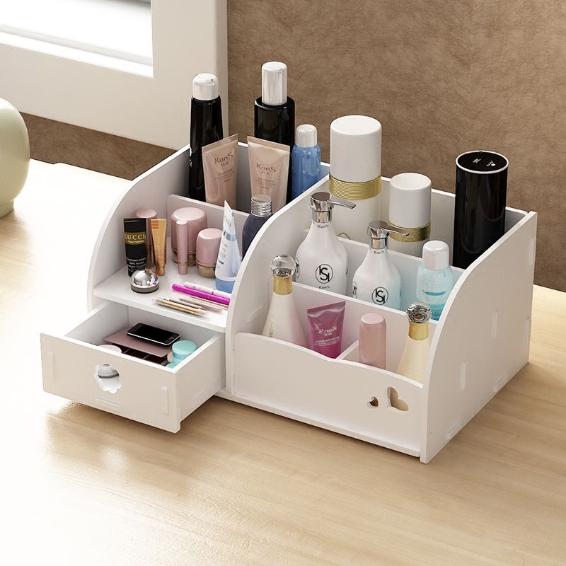 Buy Desktop Cosmetics Storage Box Mini Wooden Dresser Storage Box