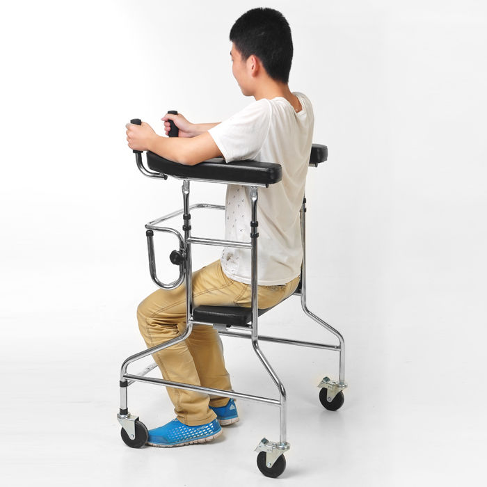 老人助行器中风偏瘫康复器材成人学步车多功能下肢训练行走站立架