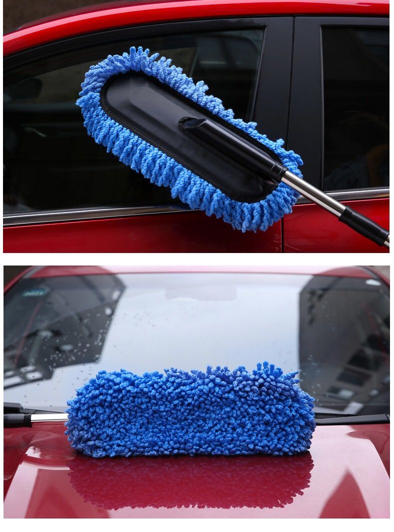 俊弛汽车用品可伸缩蜡拖除尘车掸子擦车拖把洗车刷车刷子清洁工具