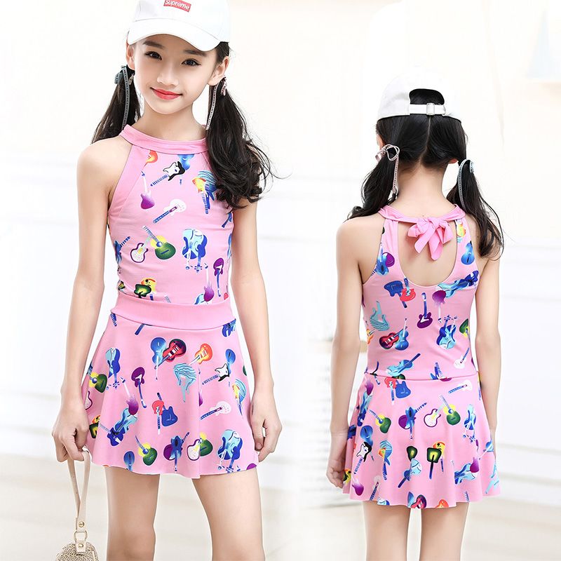 [开心果运动户外]儿童游泳衣女童连体男孩分体泳装中大小童宝宝学生