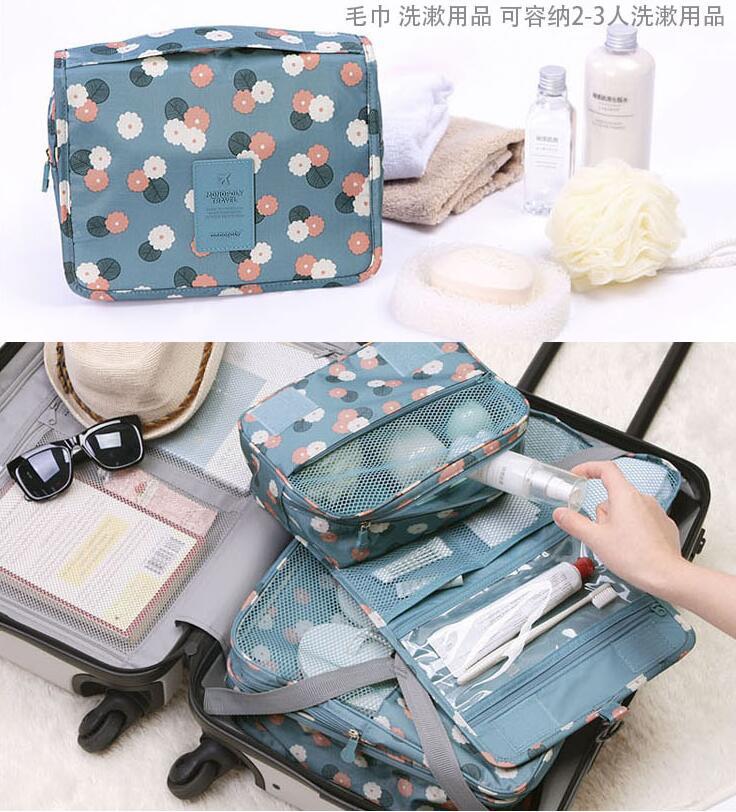 韩国旅行化妆包便捷大容量防水洗漱包户外游出差多功能收纳整理袋