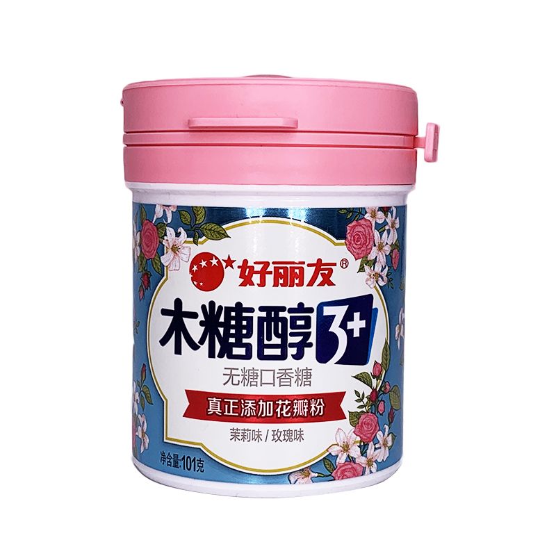 好丽友木糖醇口香糖101g粒粒出 多种口味超值组合装 无糖口香糖果
