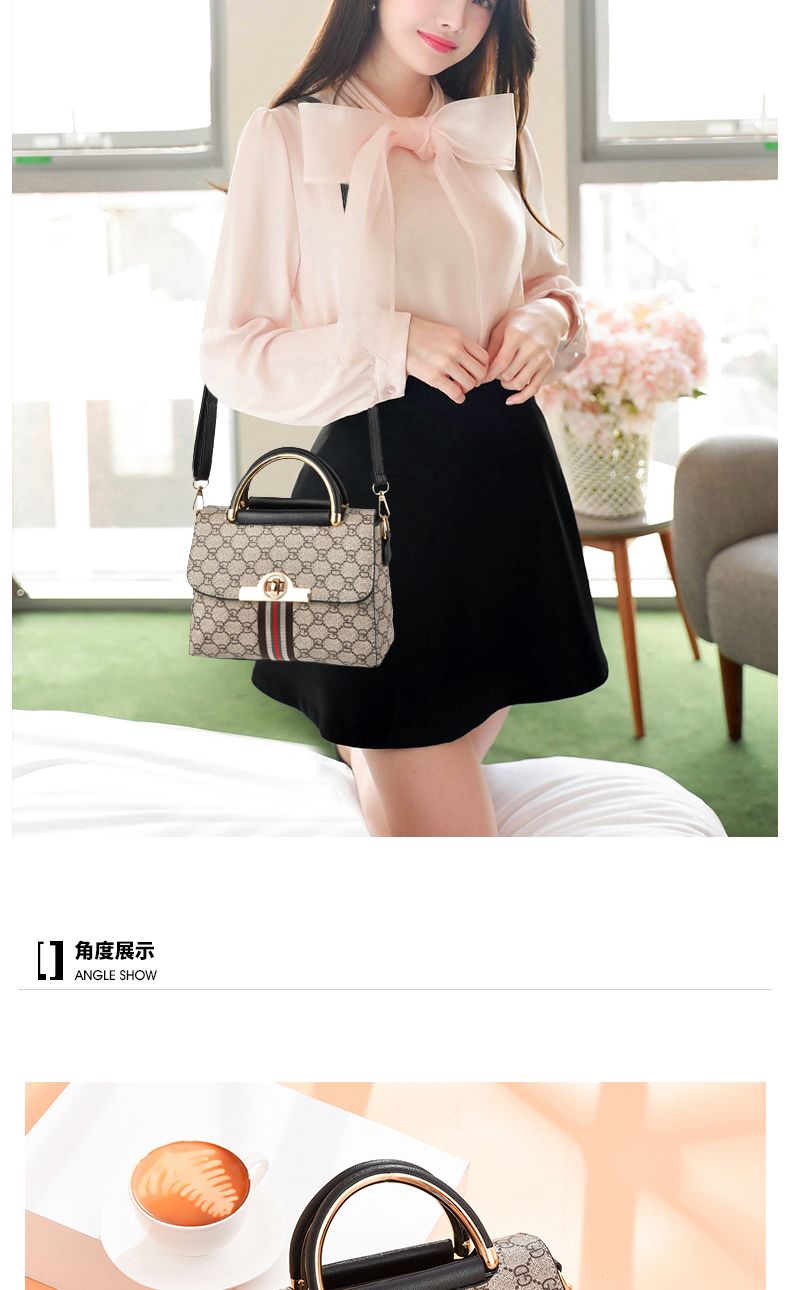 小包包新款韩版印花女士手提包简约百搭单肩斜挎包