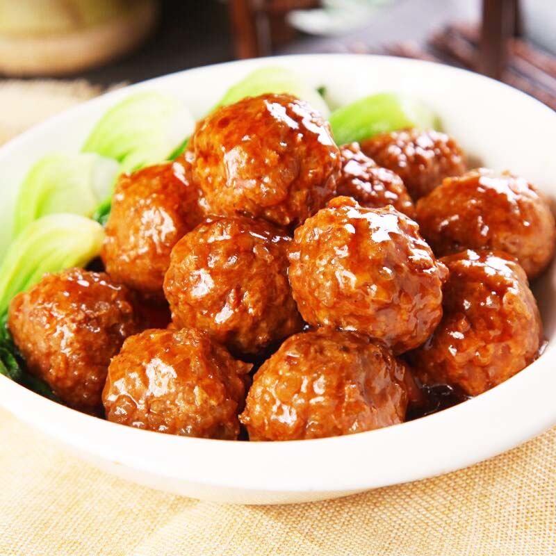 正宗红烧狮子头红烧丸子500g四喜丸子猪肉丸子熟食特产名菜