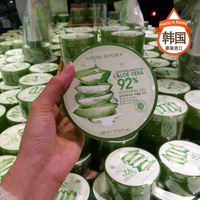 韩国芦荟胶正品补水保湿凝胶晒后修复祛痘印疤痕红痒修护膏300ml