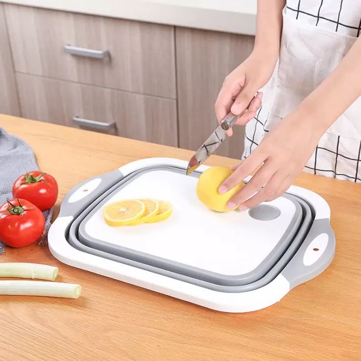 抖音同款多功能菜板砧板家用塑料可折叠水槽切菜板洗菜沥水收纳篮