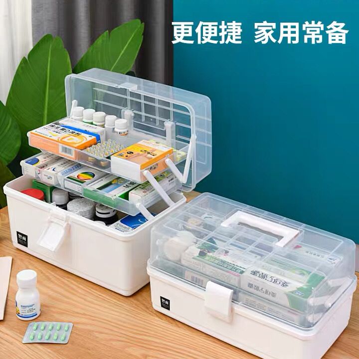 医药箱家用多层大容量便携医疗应急常备药小药箱家庭装药品收纳盒