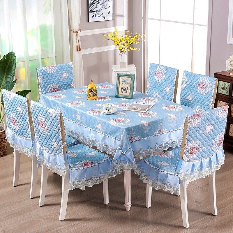 餐桌椅套罩家用长方形桌布艺茶几布欧式餐椅垫椅子套套装现代简约