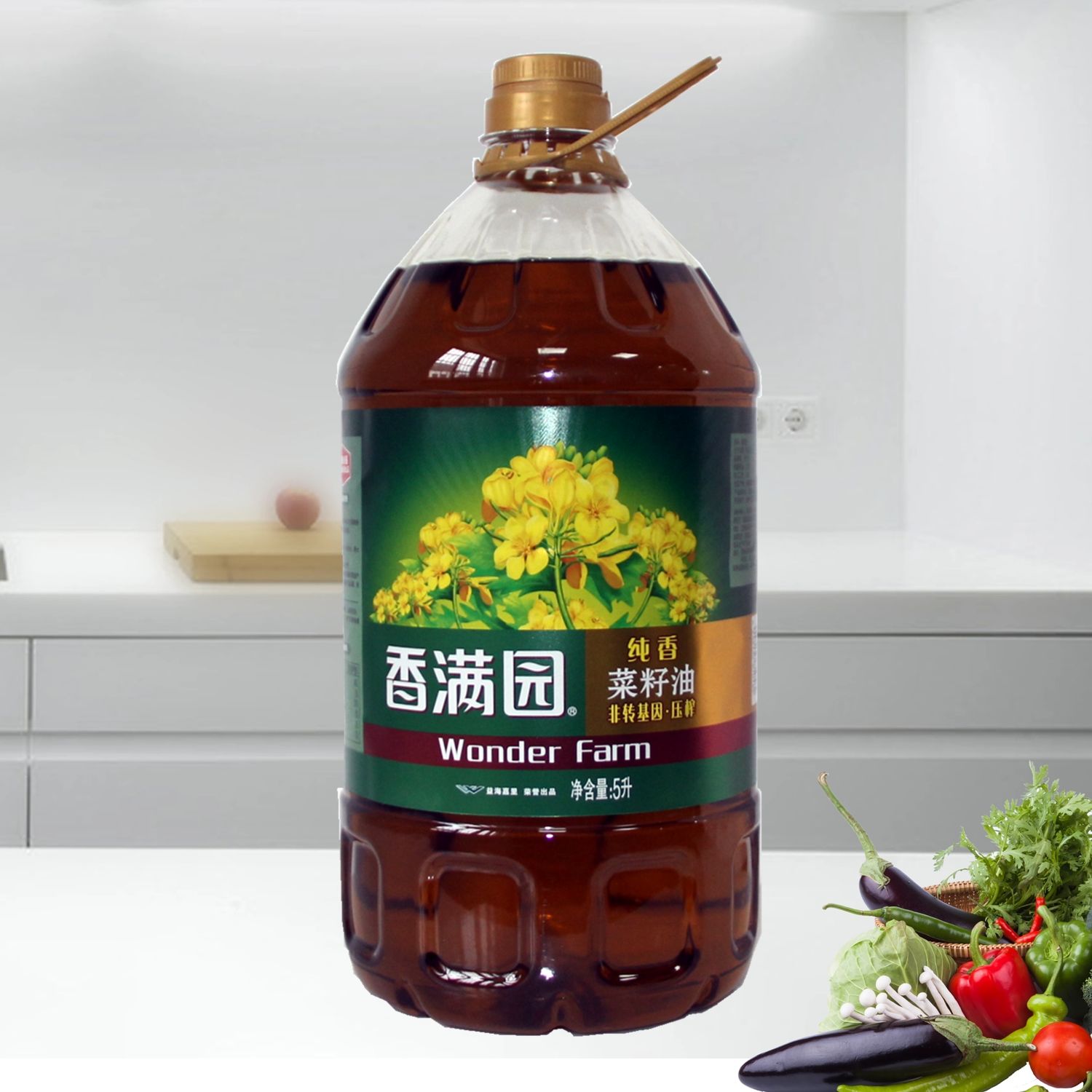 5l香满园纯香/浓香/土榨菜籽油非转基因压榨食用油