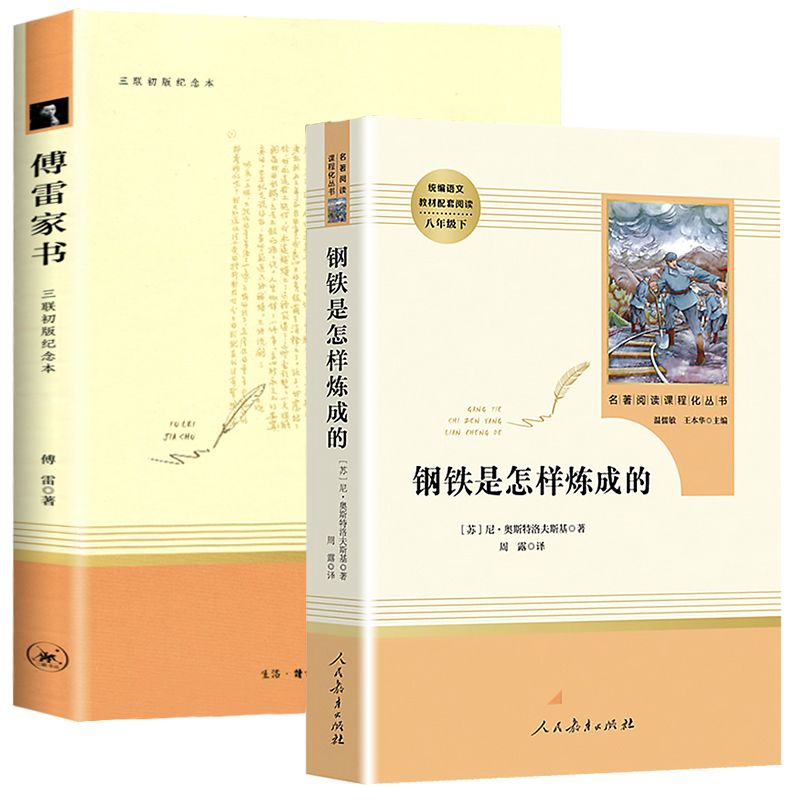 钢铁是怎样炼成的 傅雷家书 正版人民教育出版社 初中