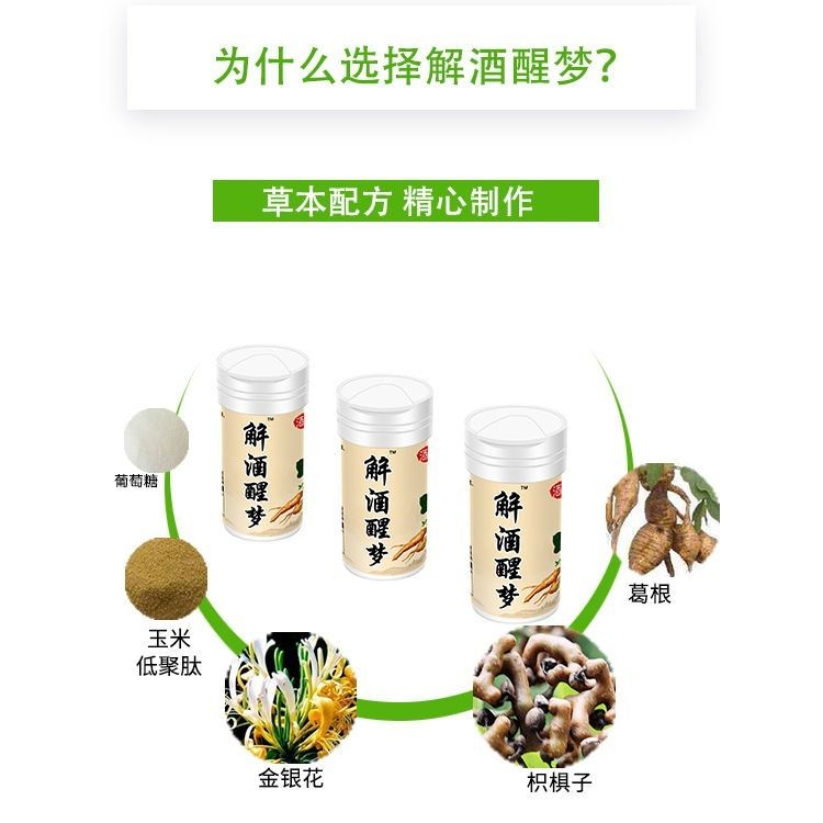 【官方正品】葛根枳椇子解酒糖解酒神器防醉醒酒片