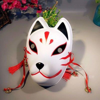 阿金日式狐狸面具荧火之森舞会半脸儿童成人全脸谱漫展男女脸谱co