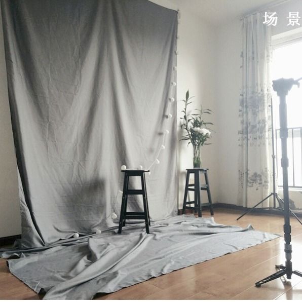 白色拍照背景布网红直播间摄影背景墙布自拍道具抠图大挂布ins风