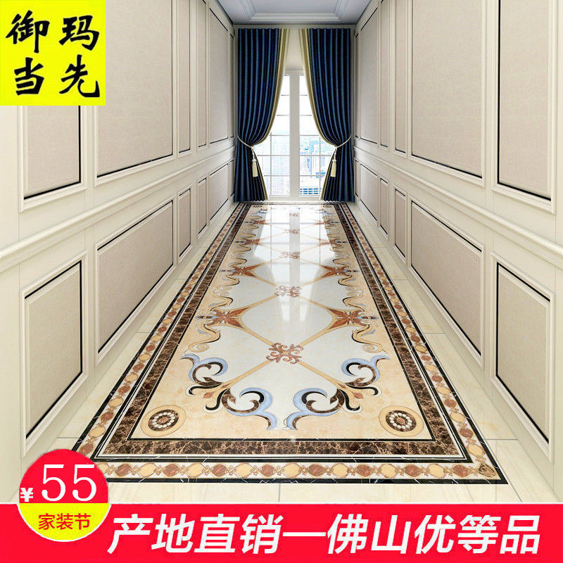 走廊欧式过道镀金地砖地板砖瓷砖拼花