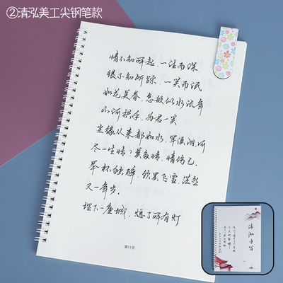 清泓手写字帖女生小清新漂亮大学生练字帖楷书成人练字行楷硬笔字