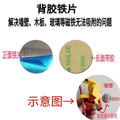 双面胶铁片 冰箱贴配件 3M背胶铁片 可让磁铁吸附在墙面玻璃上