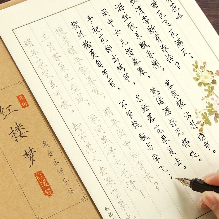 字帖成人瘦金体古风钢笔字帖练字漂亮女生字体硬笔书法练字帖成人