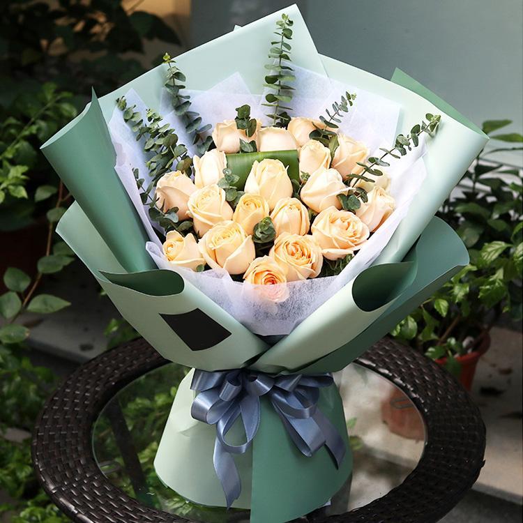 鲜花束包装纸韩式玫瑰花包花纸花店用品包装纸材料双色双面欧雅纸